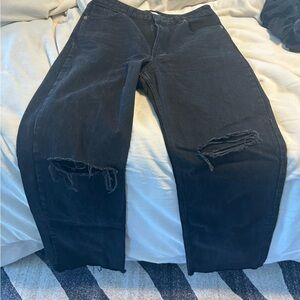 Sara women’s black wide leg jeans-super cute! Size 10